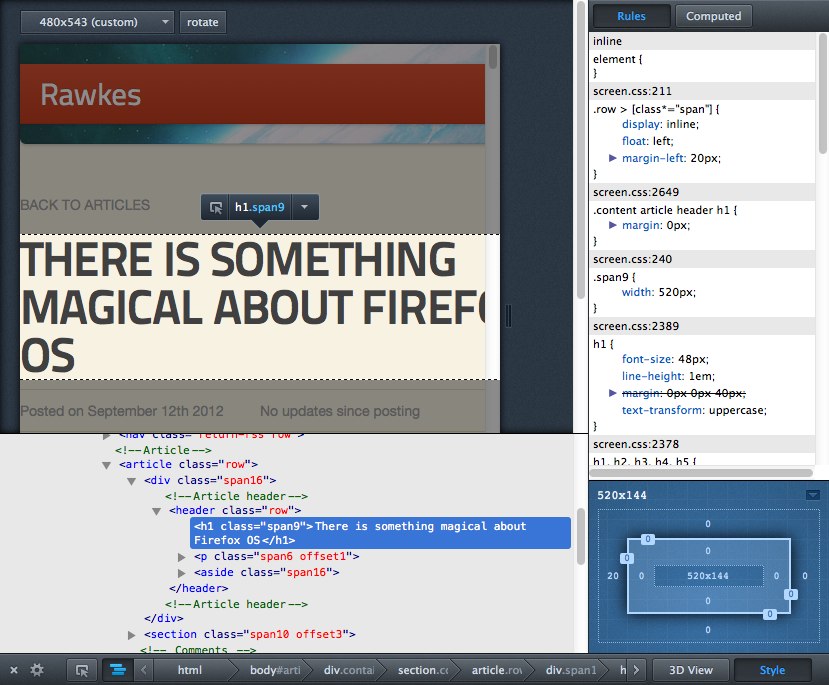 Firefox devtools