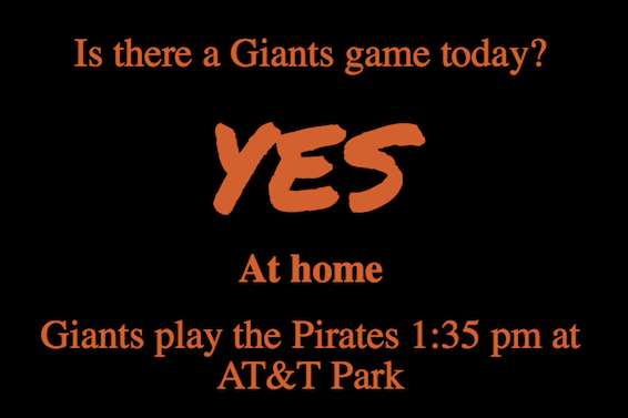 Is There a Giants Game Today?